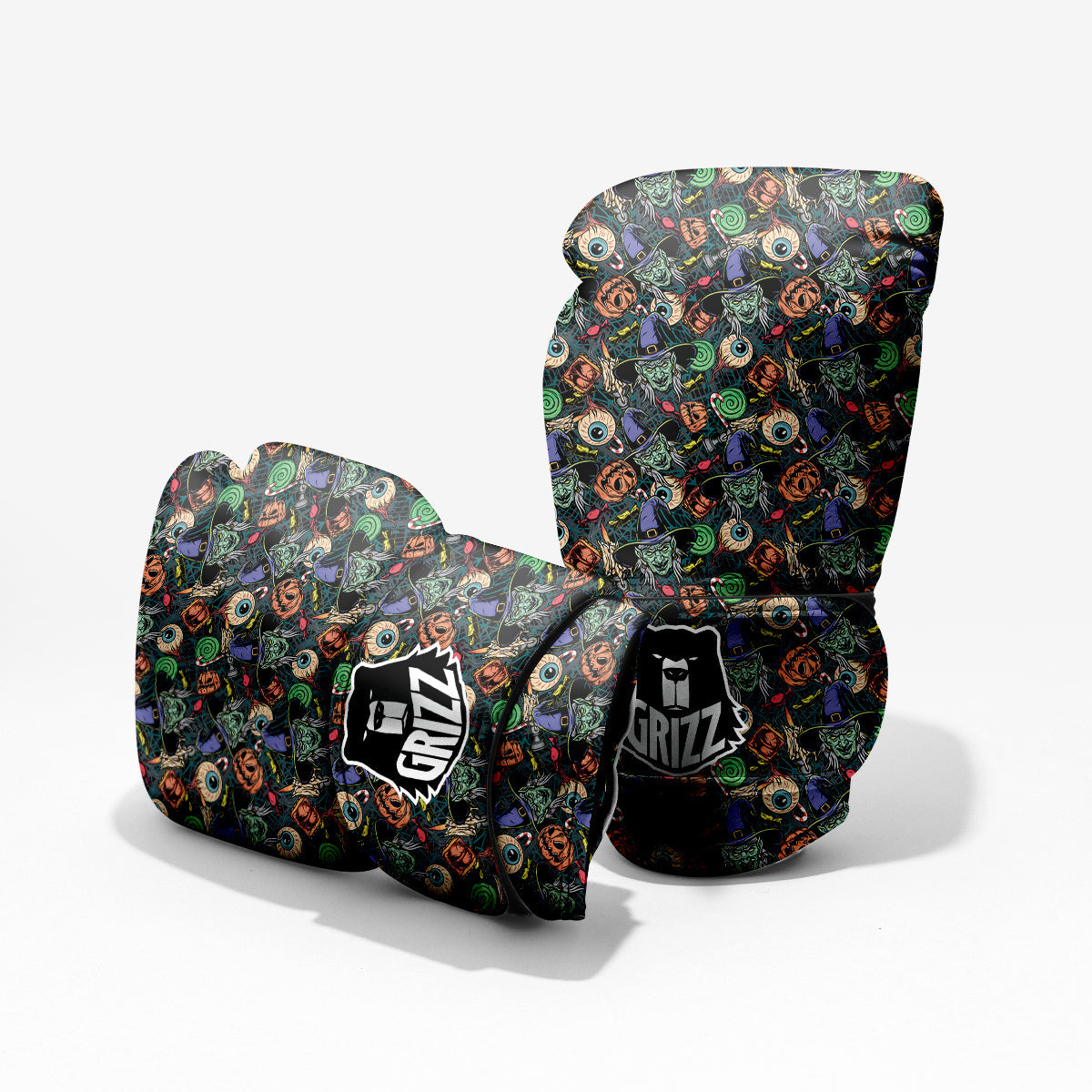 Witch Halloween Elements Print Pattern Pro Boxing Glove