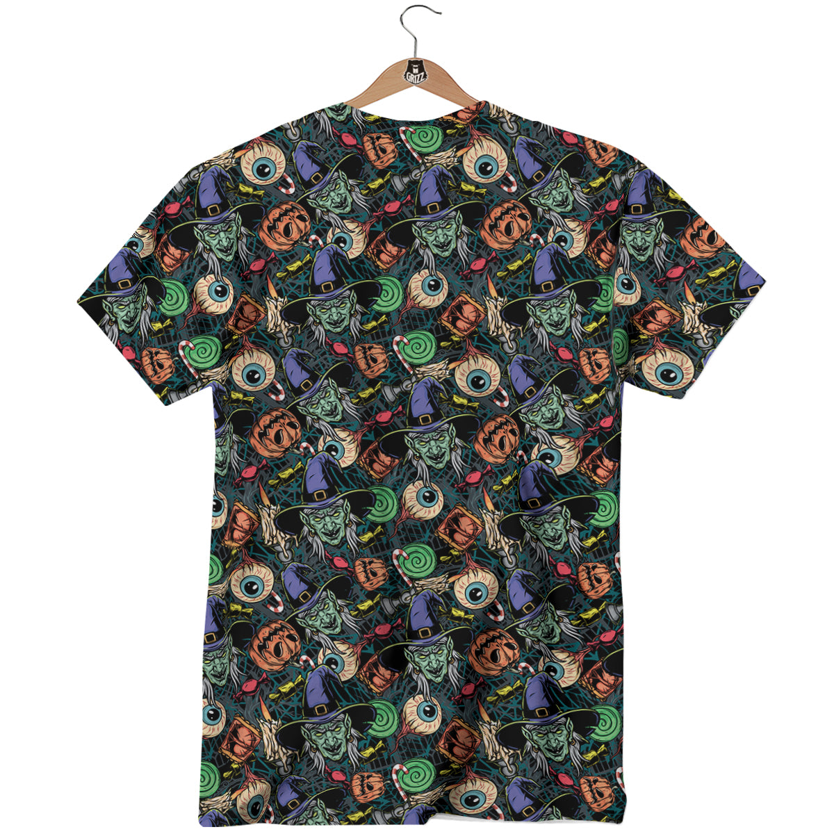 Witch Halloween Elements Print Pattern T-Shirt-grizzshop