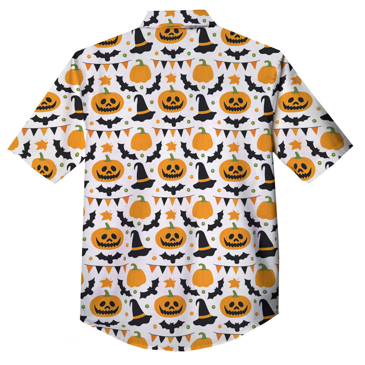 Witch Hat Halloween Print Pattern Button Up Shirt-grizzshop