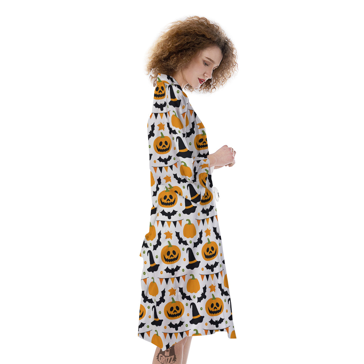 Witch Hat Halloween Print Pattern Kimono-grizzshop