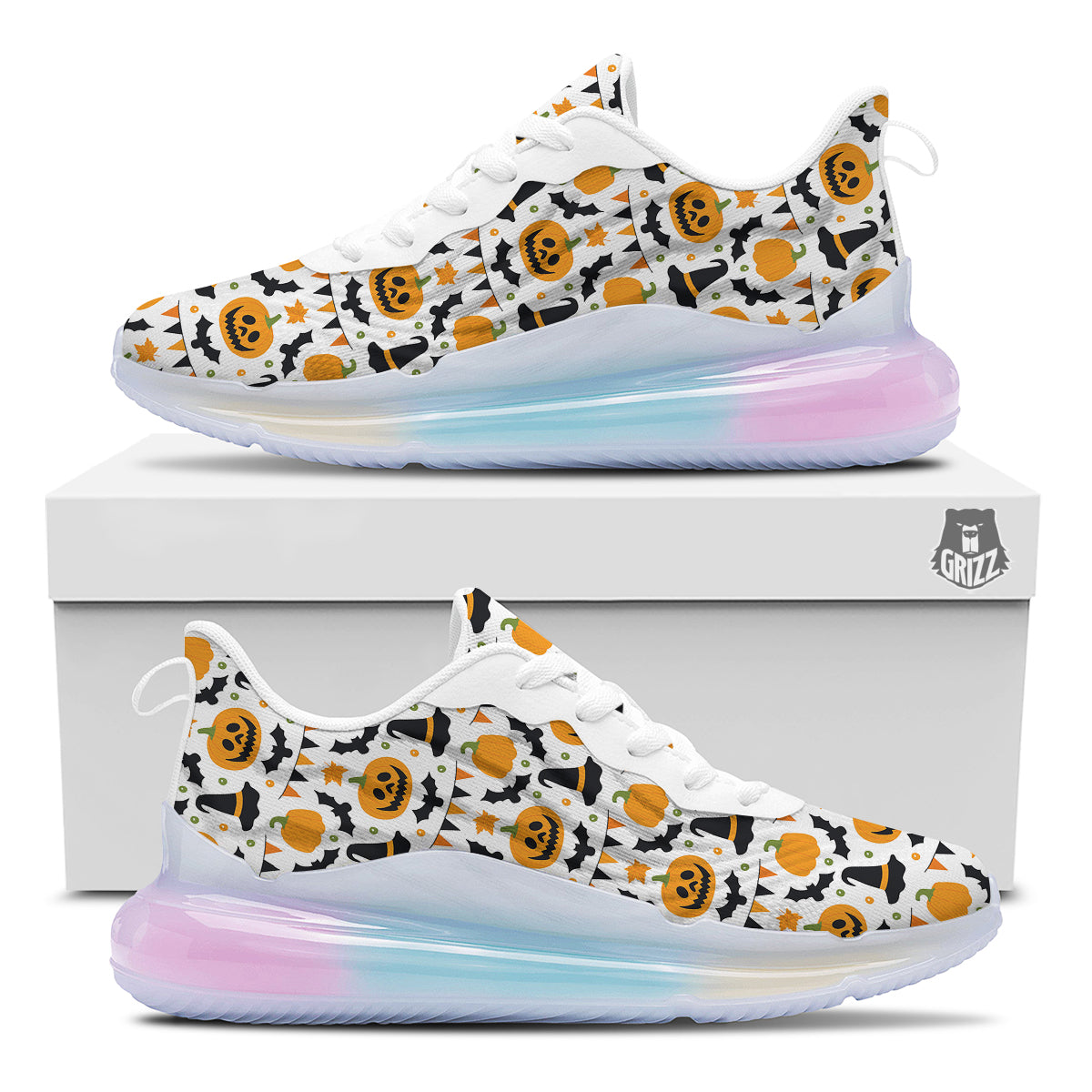 Witch Hat Halloween Print Pattern Running Sneakers-grizzshop