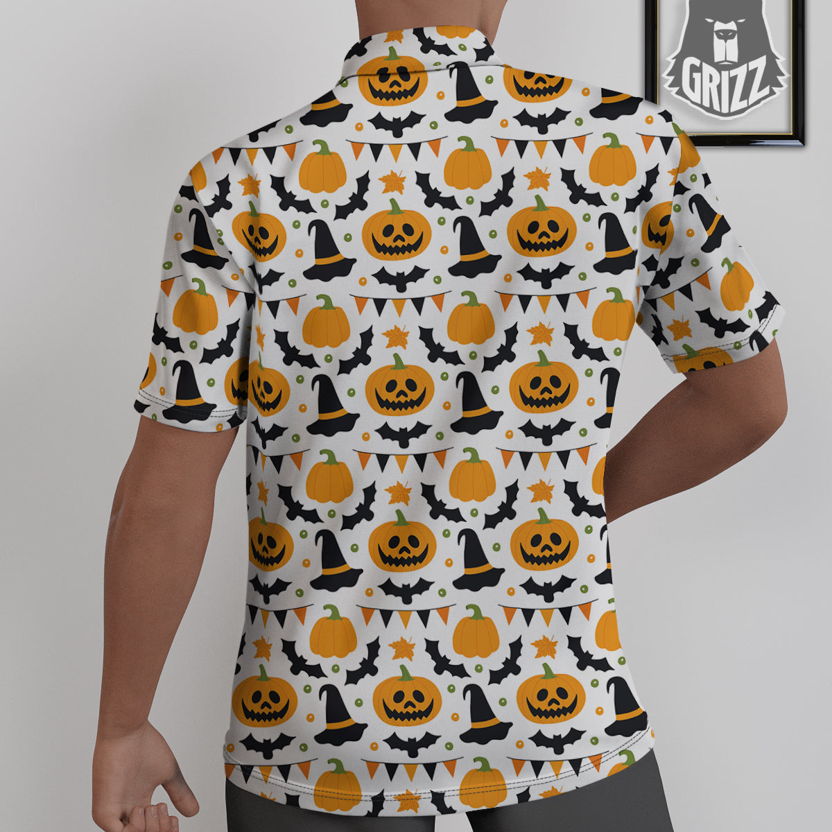 Witch Hat Halloween Print Pattern Untucked Shirts-grizzshop