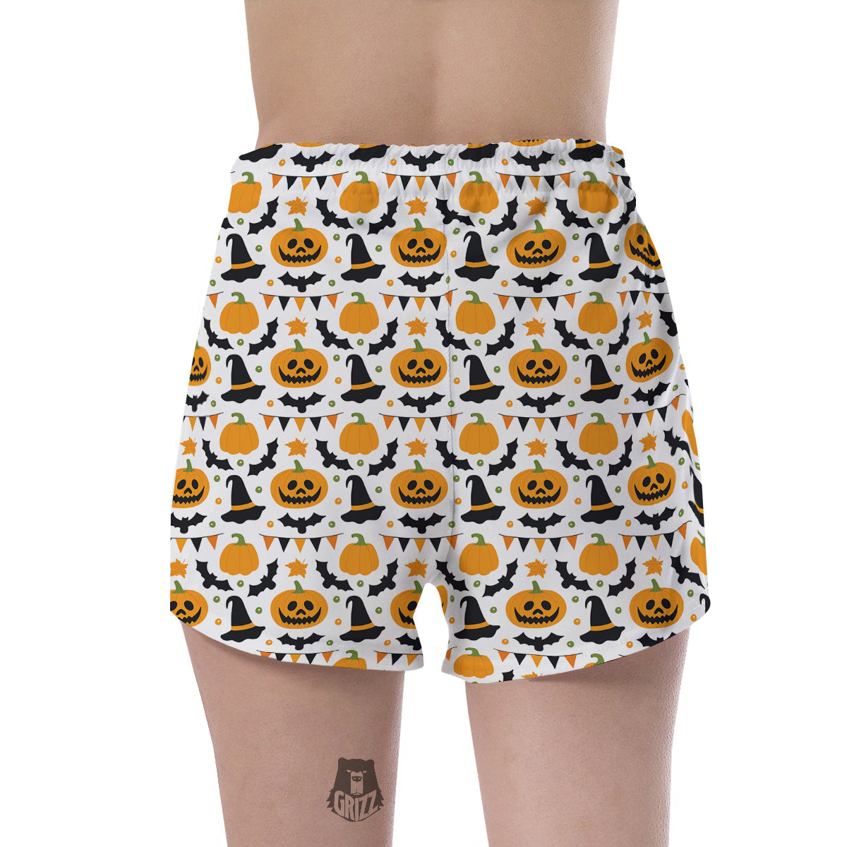 Witch Hat Halloween Print Pattern Women's Shorts-grizzshop