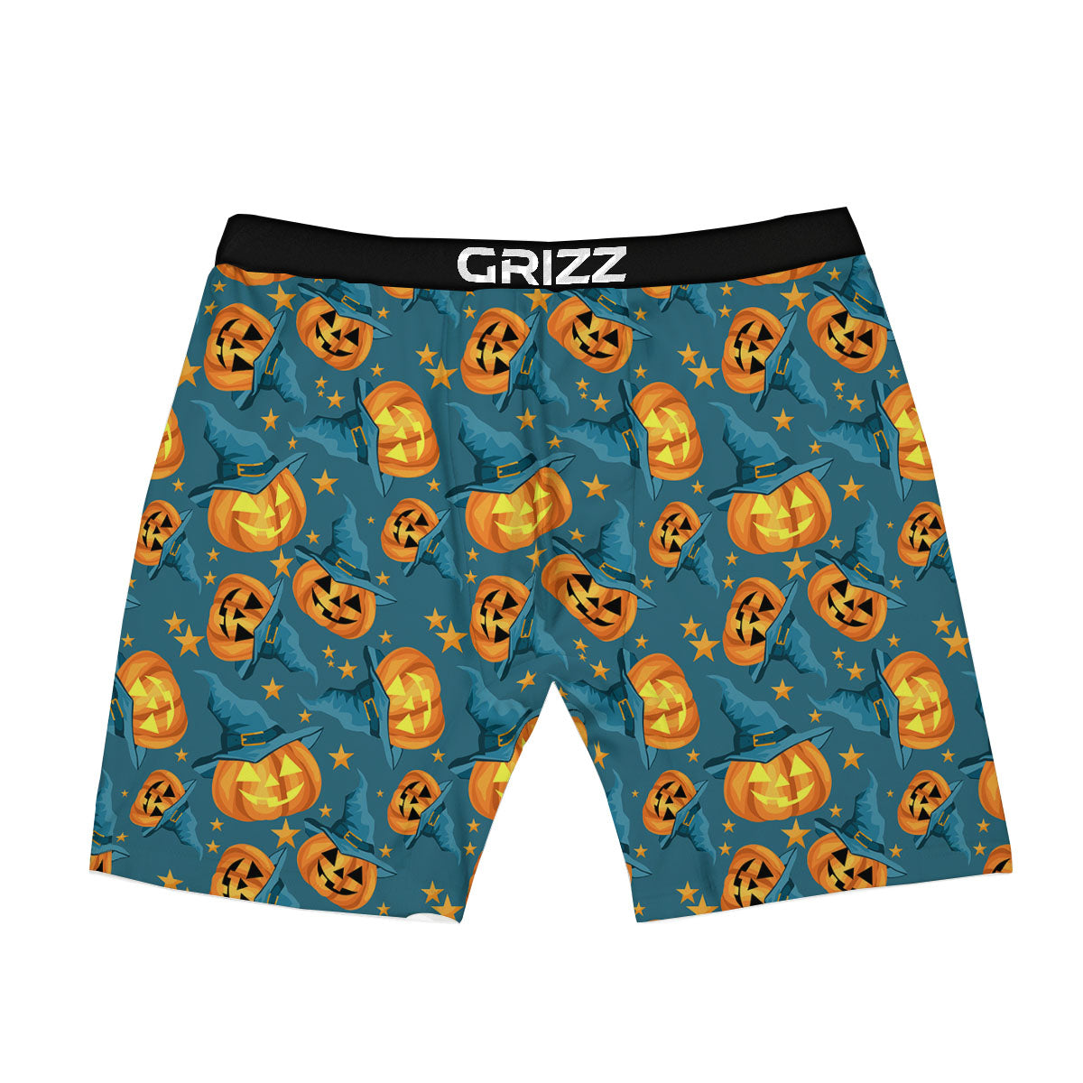 Witch Hat Pumpkin Print Pattern Boxer Briefs-grizzshop