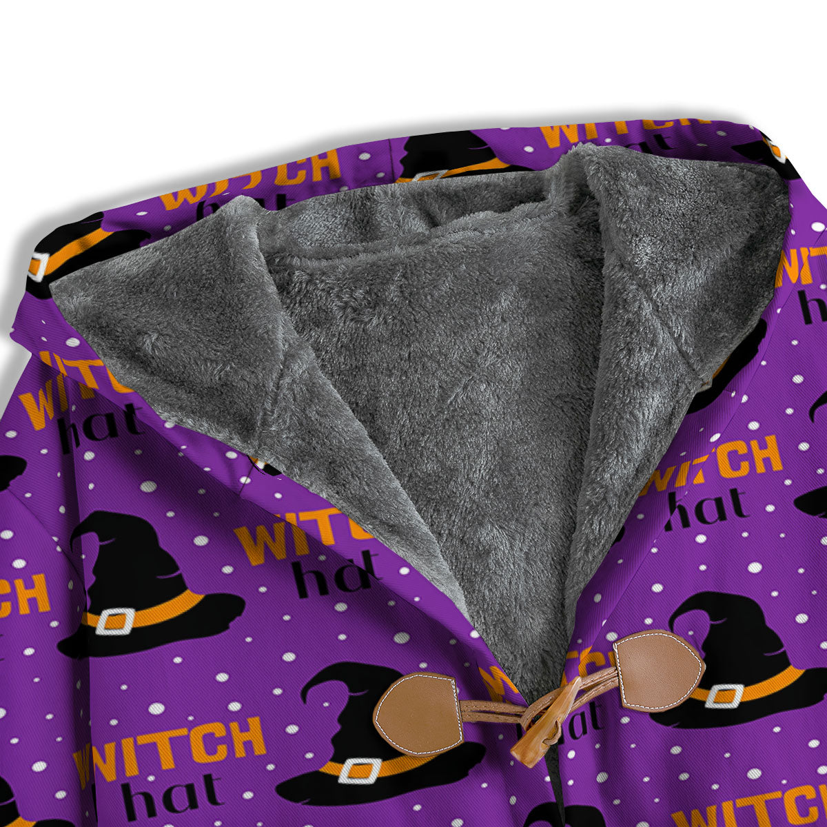Witch Hat Purple Halloween Print Pattern Men's Windbreaker Jacket-grizzshop