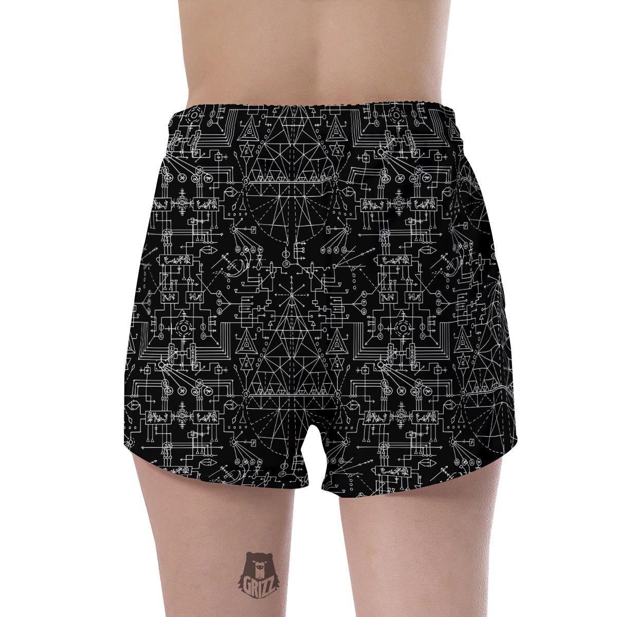Witch Symbol Gothic Women's Shorts-grizzshop