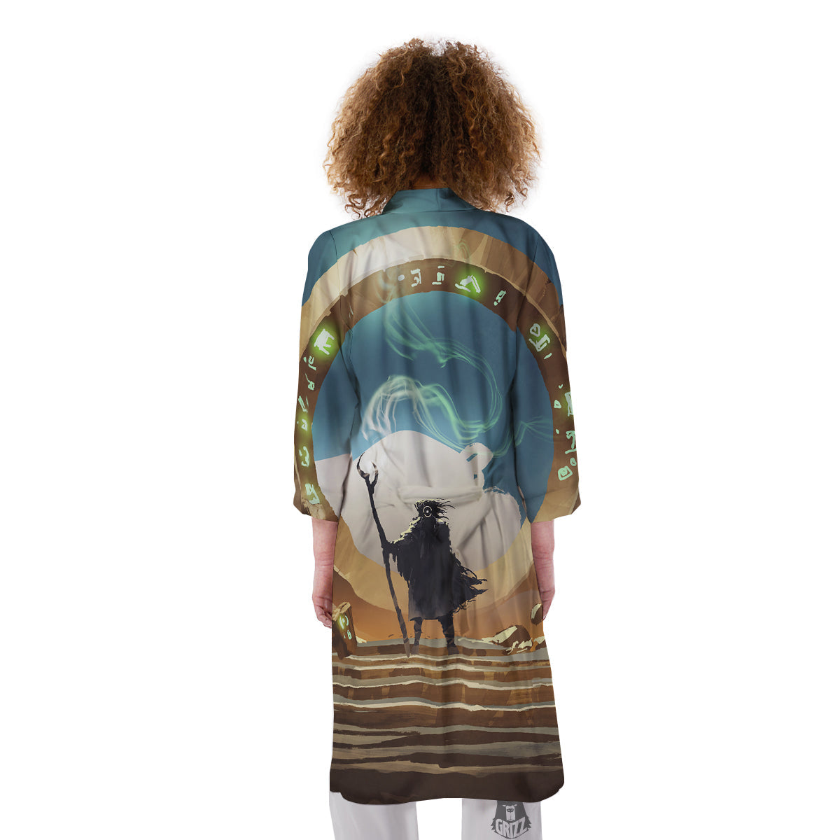 Wizard And Gate Print Kimono-grizzshop