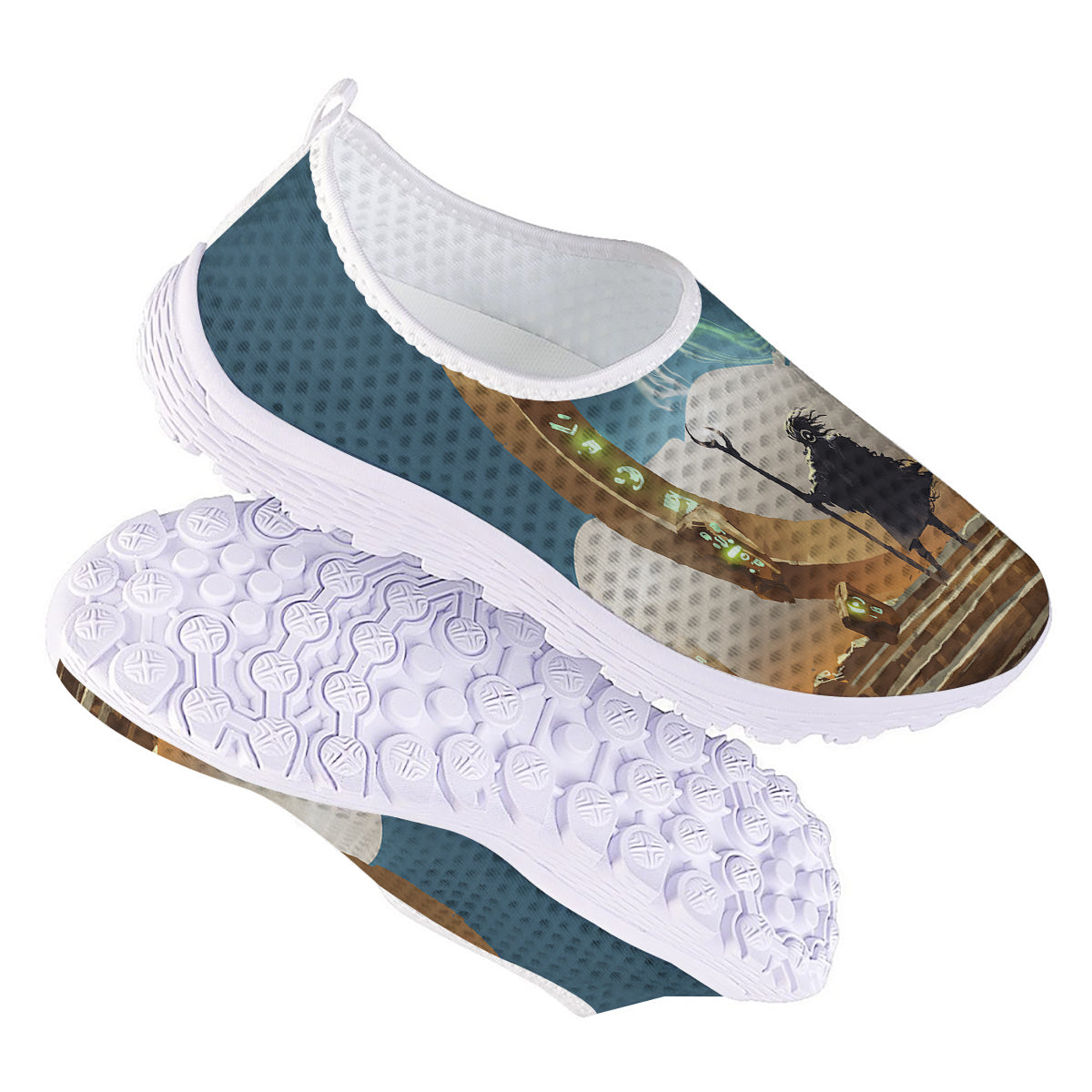 Wizard And Gate Print Nurse Shoes-grizzshop