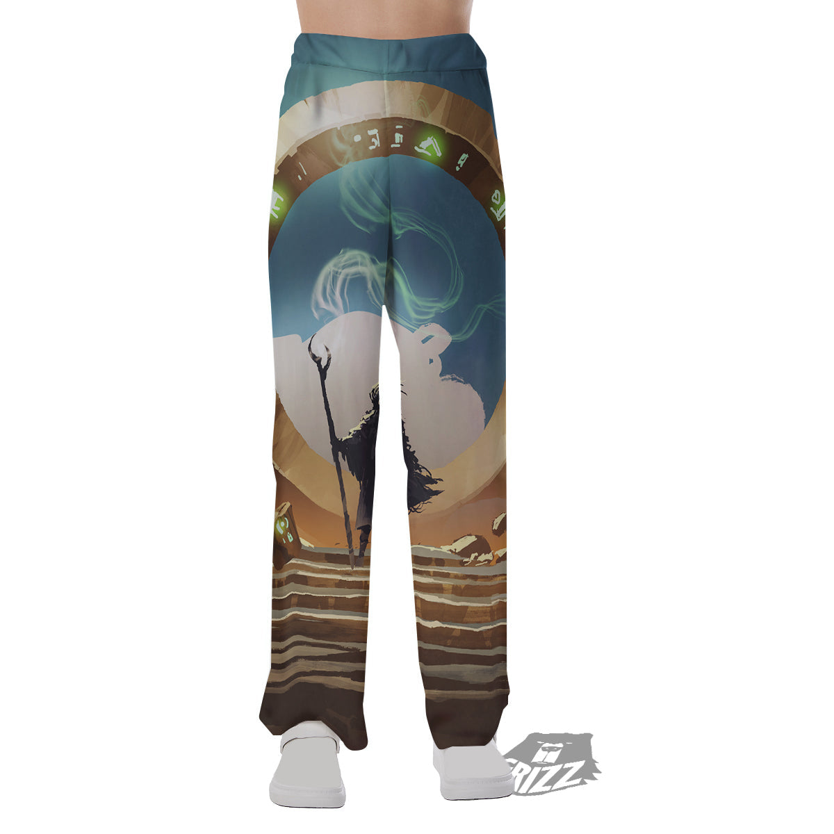 Wizard And Gate Print Pajama Pants-grizzshop