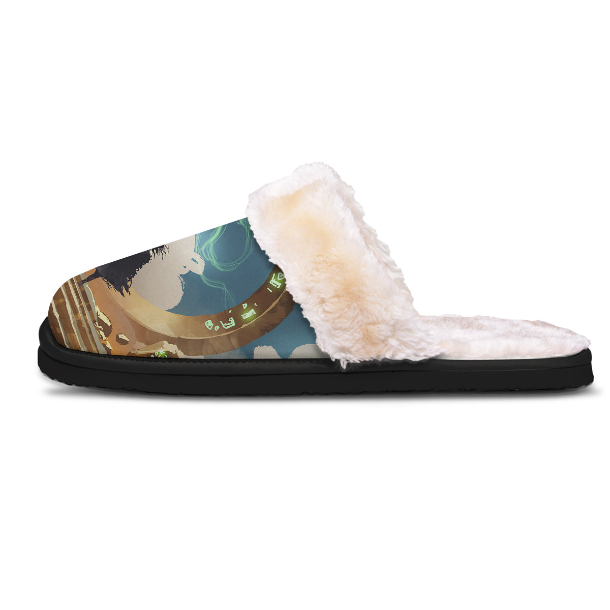 Wizard And Gate Print Slippers-grizzshop