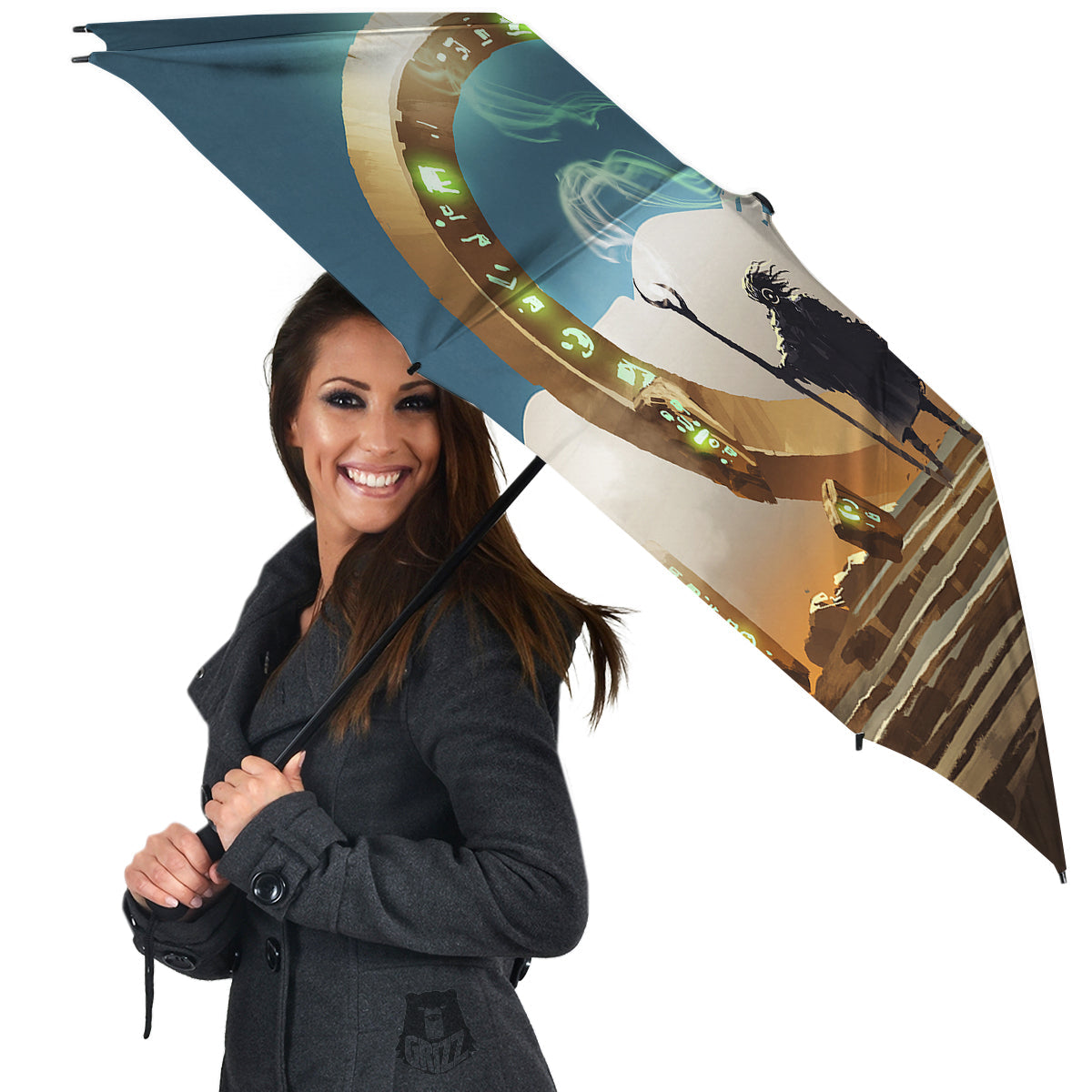 Wizard And Gate Print Umbrella-grizzshop