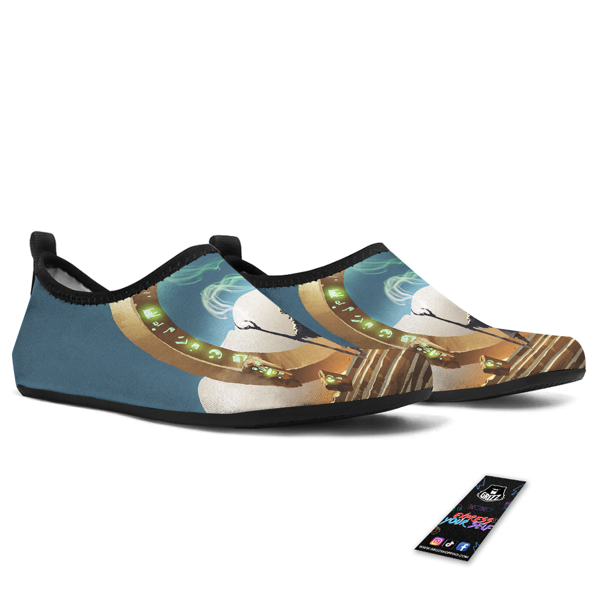 Wizard And Gate Print Water Shoes-grizzshop