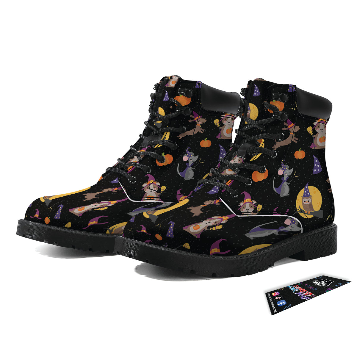 Wizard Animal Print Pattern Boots-grizzshop
