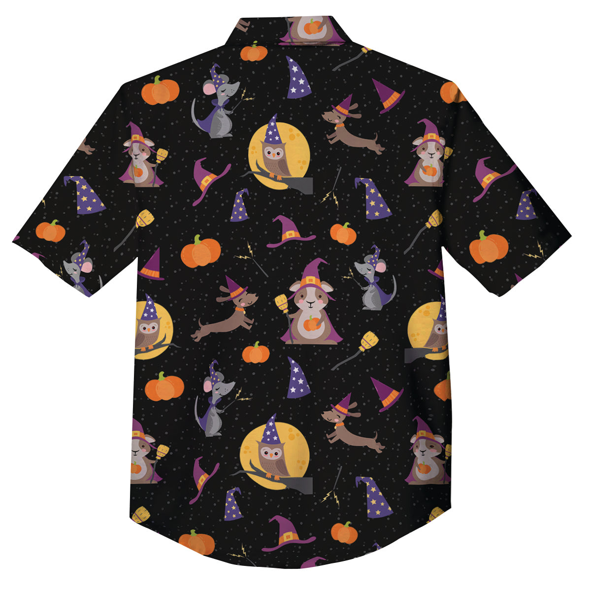 Wizard Animal Print Pattern Button Up Shirt-grizzshop