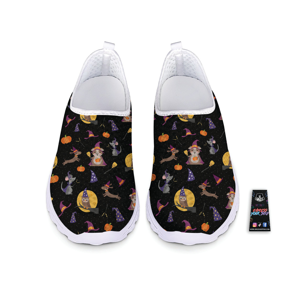 Wizard Animal Print Pattern Nurse Shoes-grizzshop