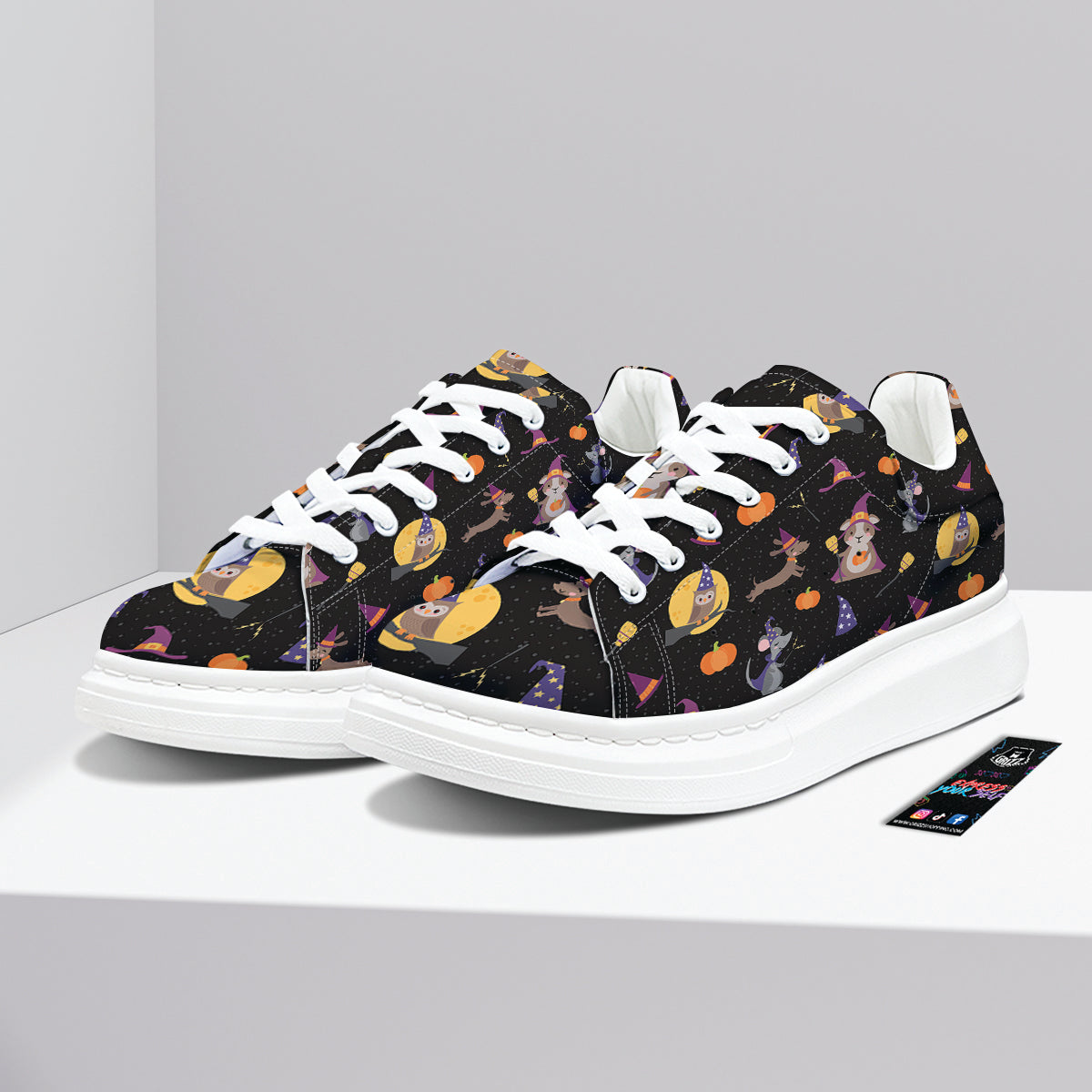 Wizard Animal Print Pattern Platform Shoes-grizzshop