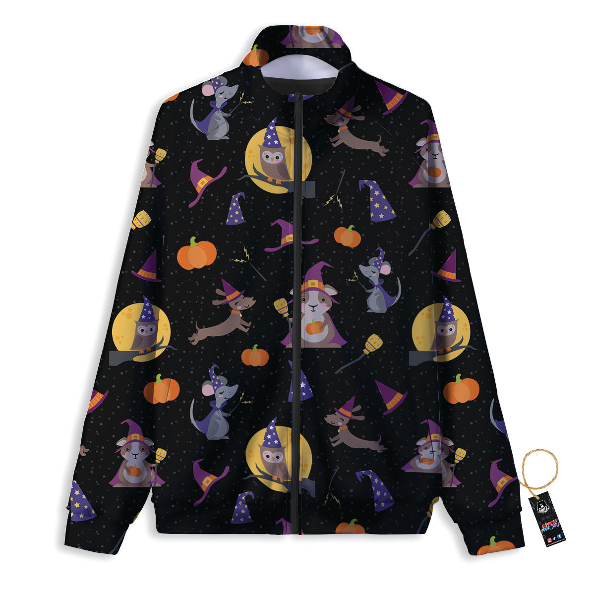 Wizard Animal Print Pattern Track Jacket-grizzshop