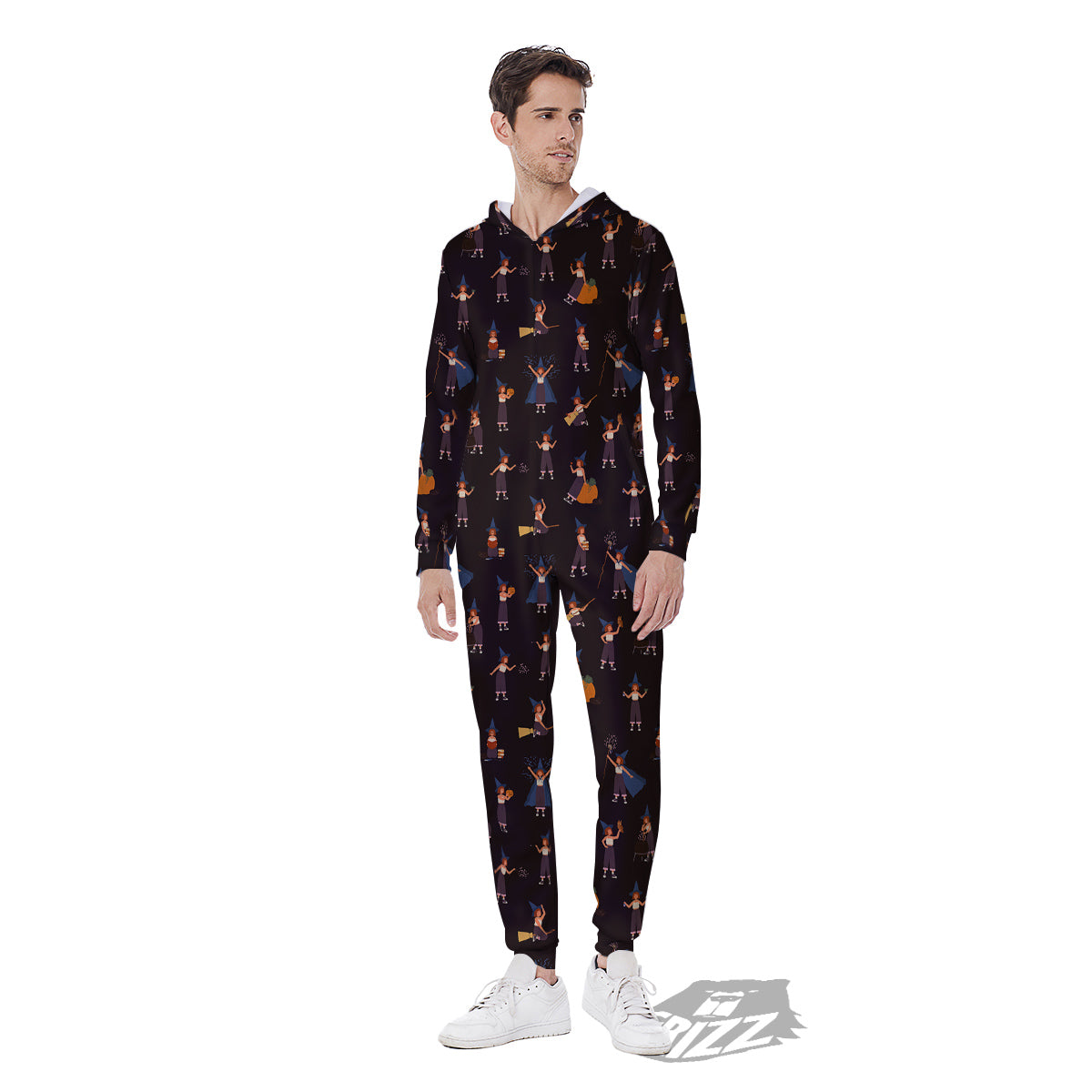 Wizard Cute Print Pattern Men's Jumpsuit-grizzshop