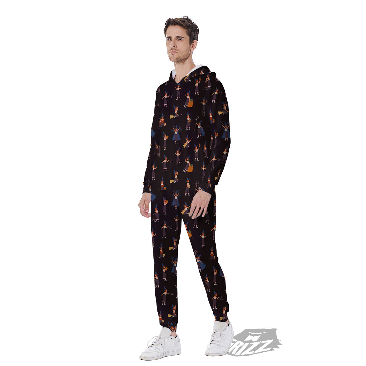 Wizard Cute Print Pattern Men's Jumpsuit-grizzshop
