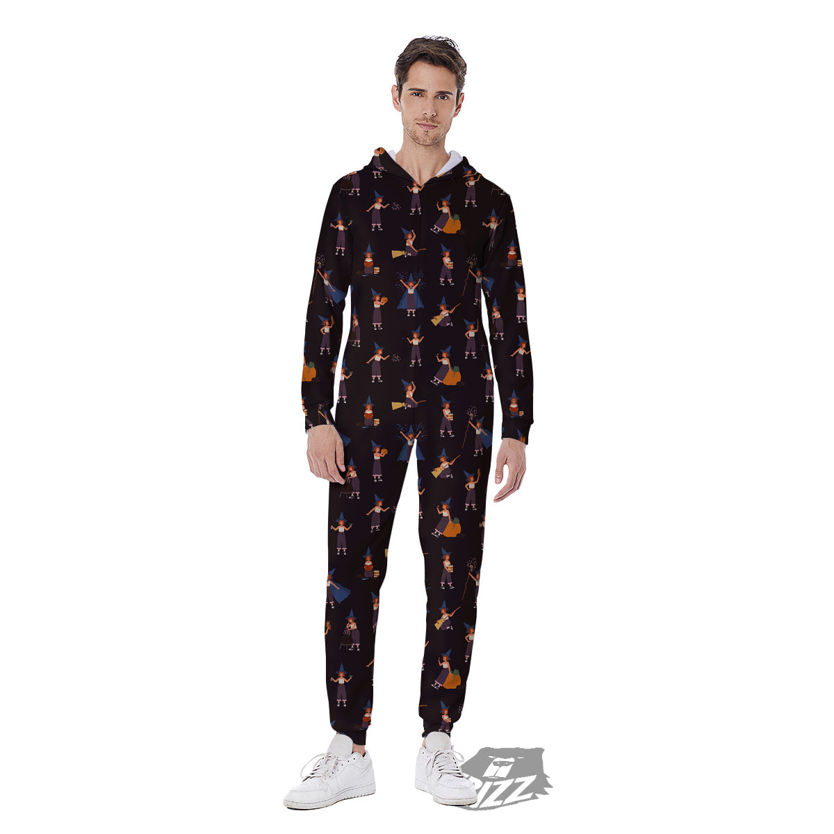 Wizard Cute Print Pattern Men's Jumpsuit-grizzshop