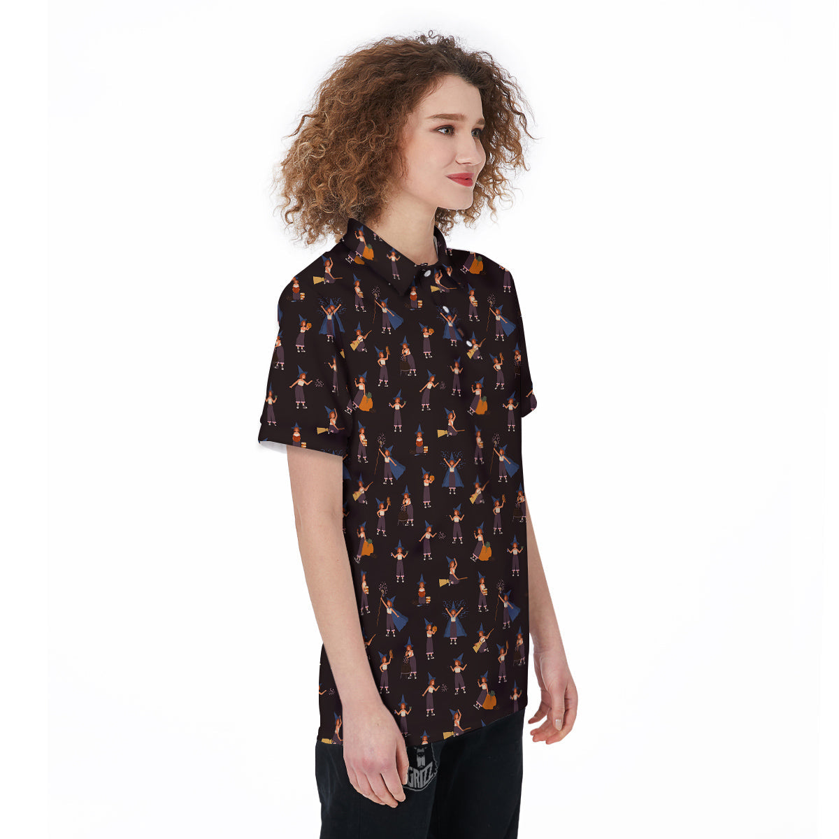 Wizard Cute Print Pattern Women's Golf Shirts-grizzshop