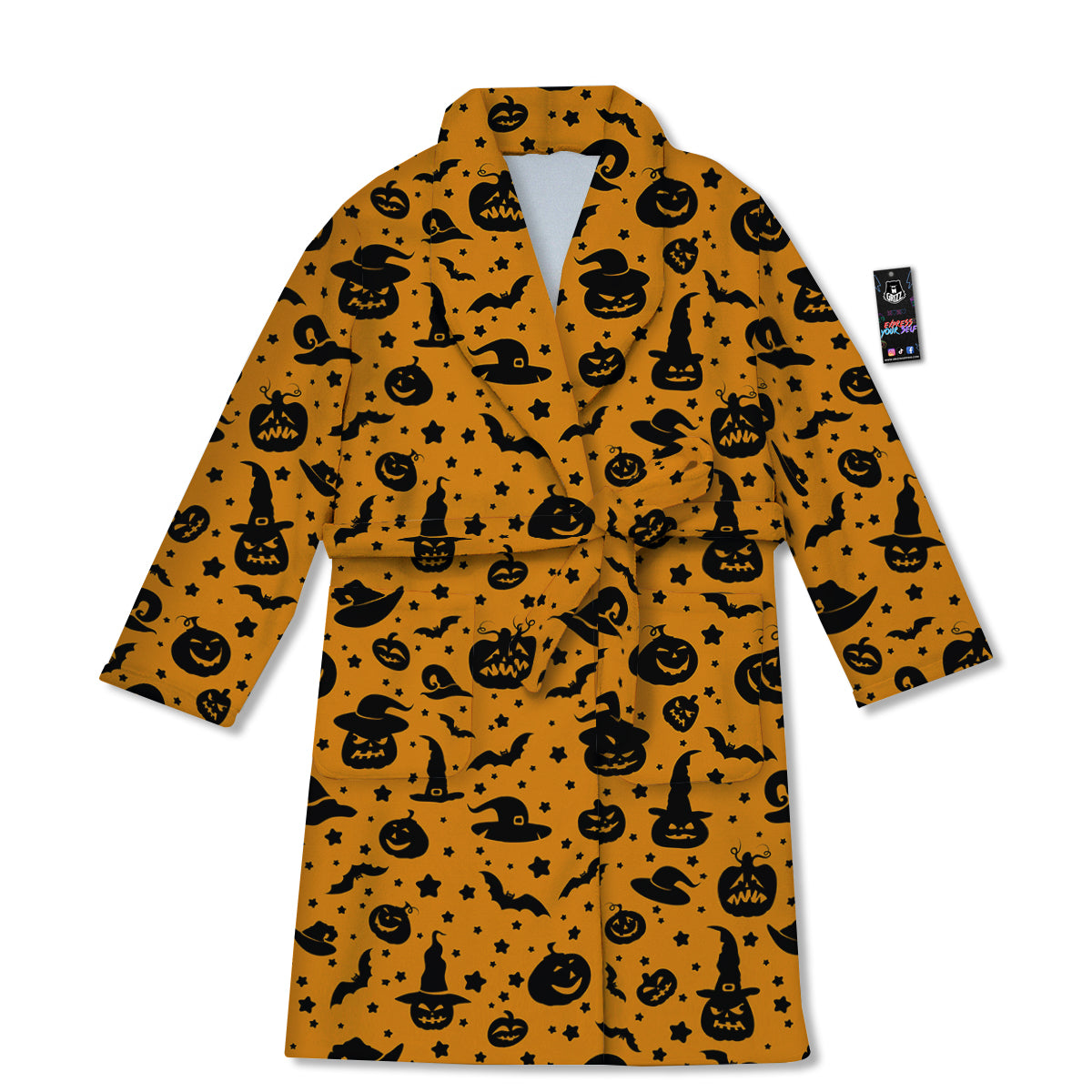 Wizard Halloween Print Pattern Bathrobe-grizzshop