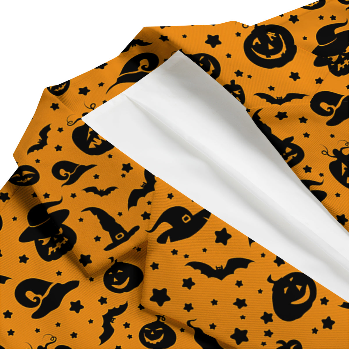 Wizard Halloween Print Pattern Men's Blazer-grizzshop
