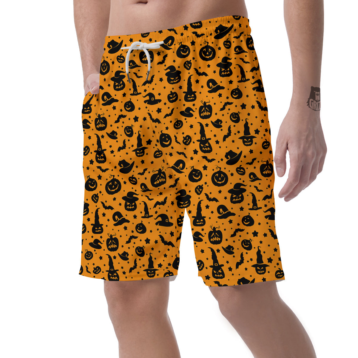 Wizard Halloween Print Pattern Men's Shorts-grizzshop