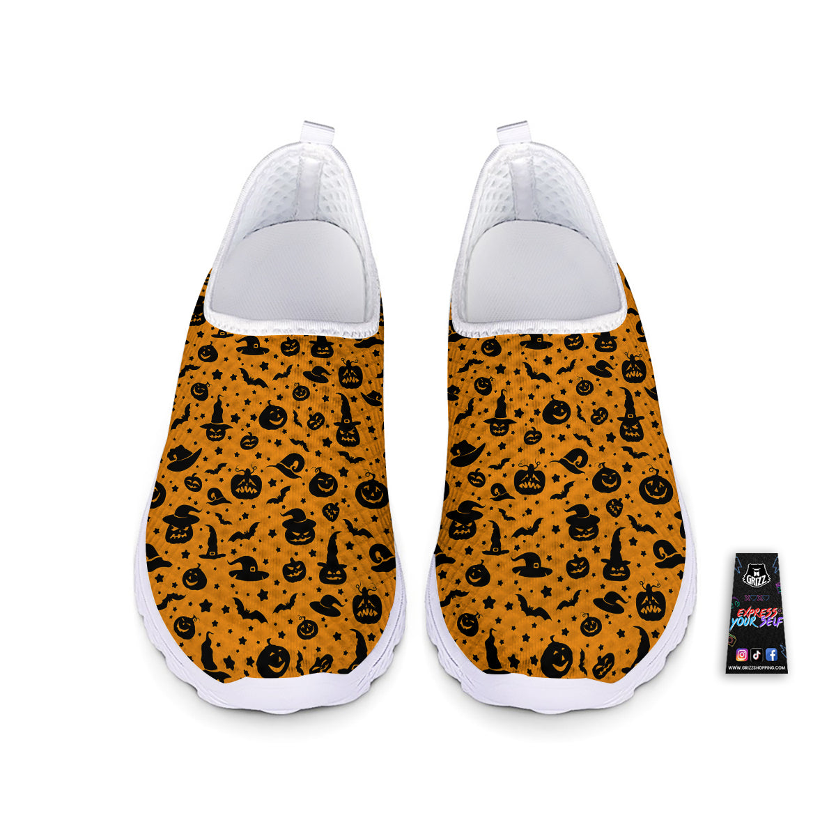 Wizard Halloween Print Pattern Nurse Shoes-grizzshop
