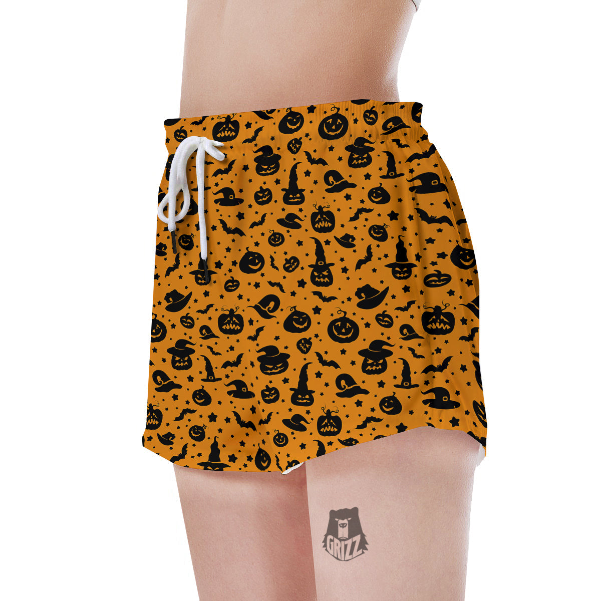 Wizard Halloween Print Pattern Women's Shorts-grizzshop
