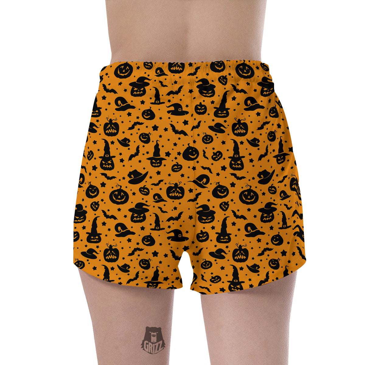 Wizard Halloween Print Pattern Women's Shorts-grizzshop