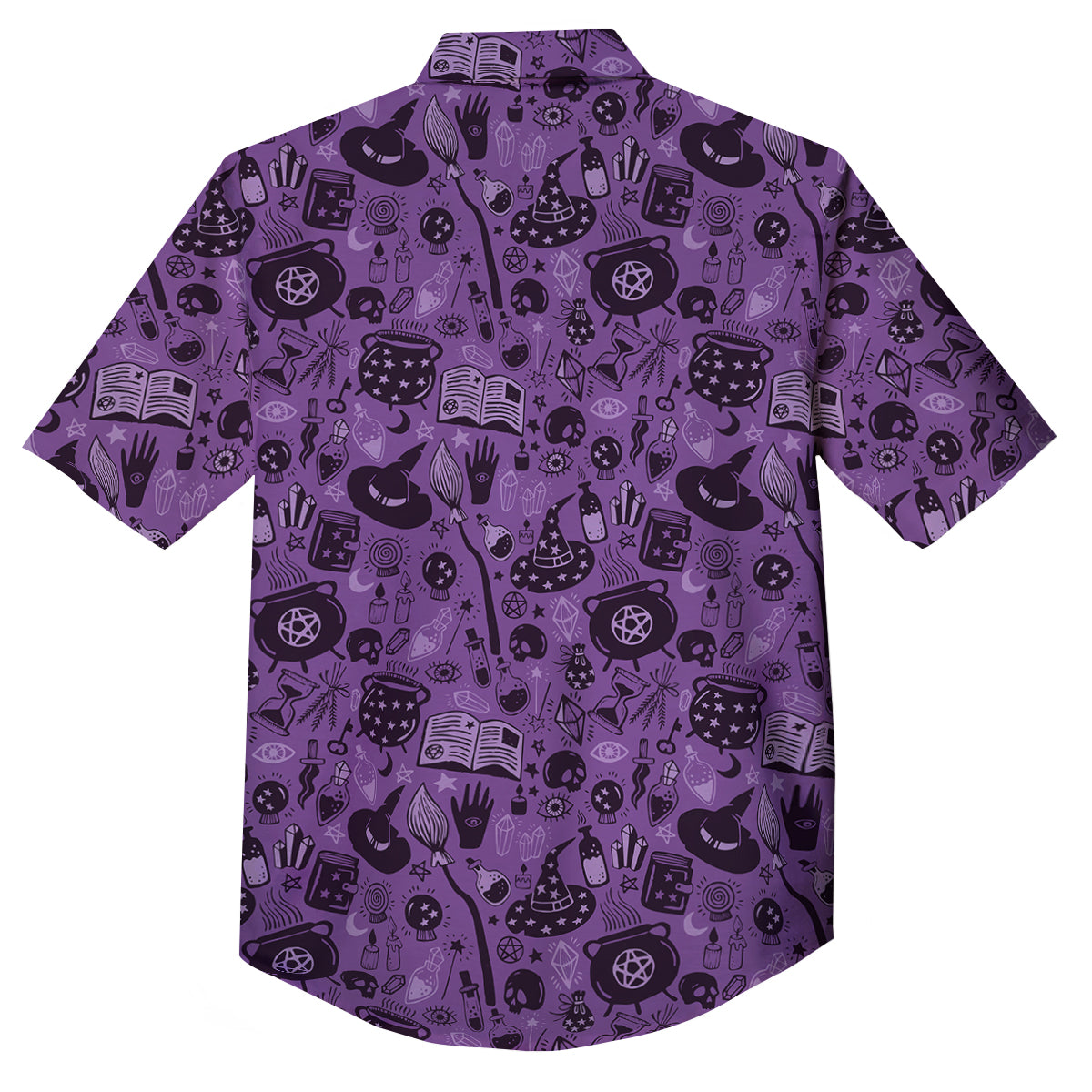 Wizard Magic Print Pattern Button Up Shirt-grizzshop