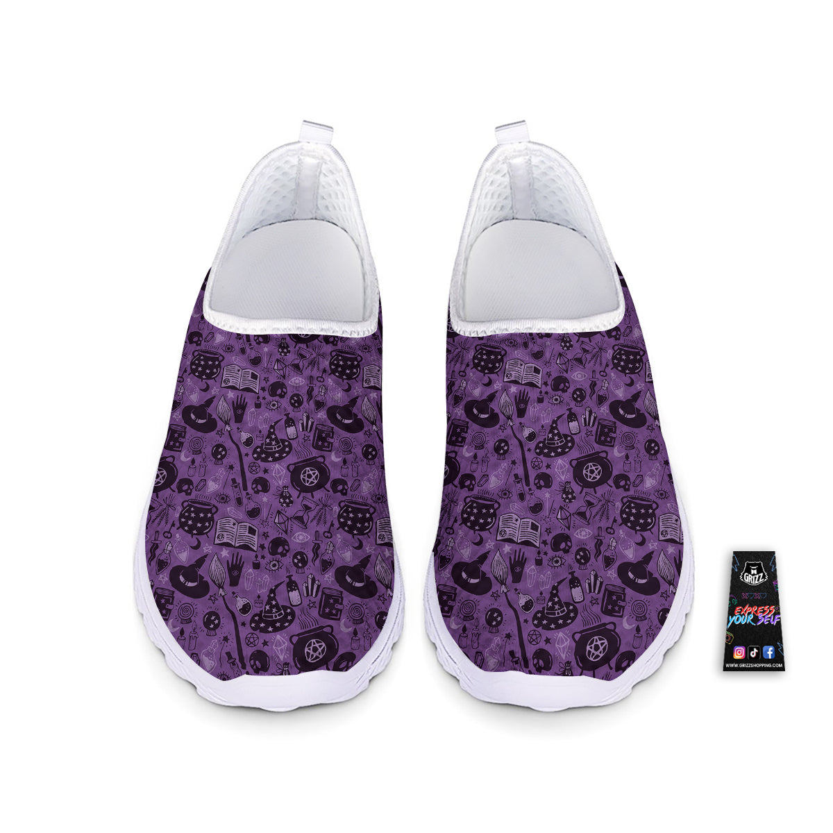 Wizard Magic Print Pattern Nurse Shoes-grizzshop