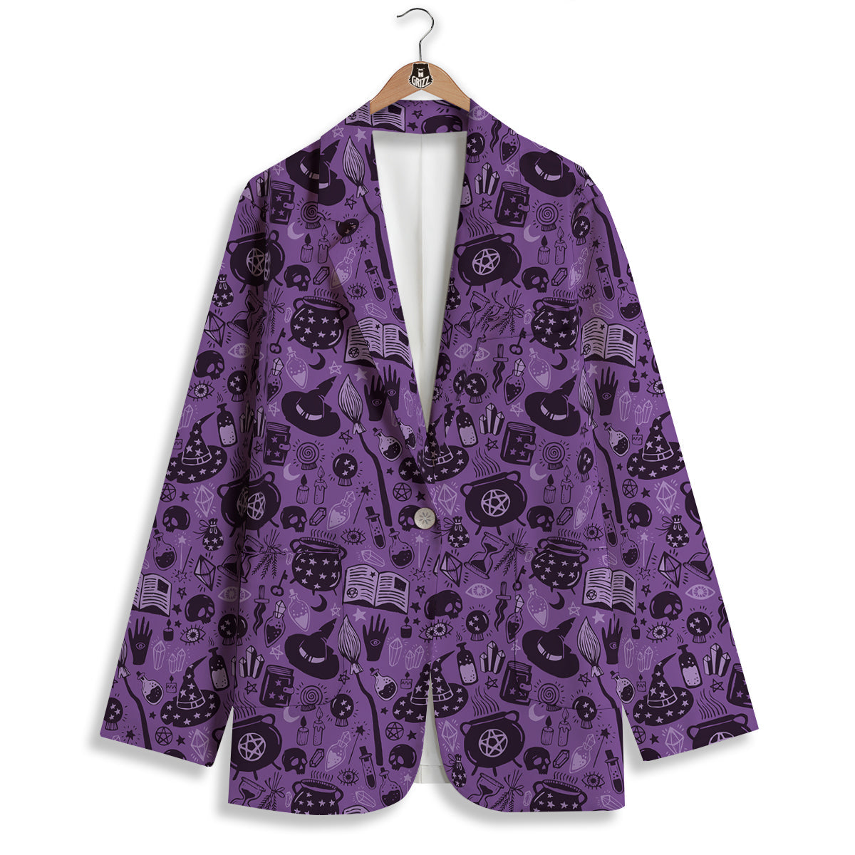 Wizard Magic Print Pattern Women's Blazer-grizzshop