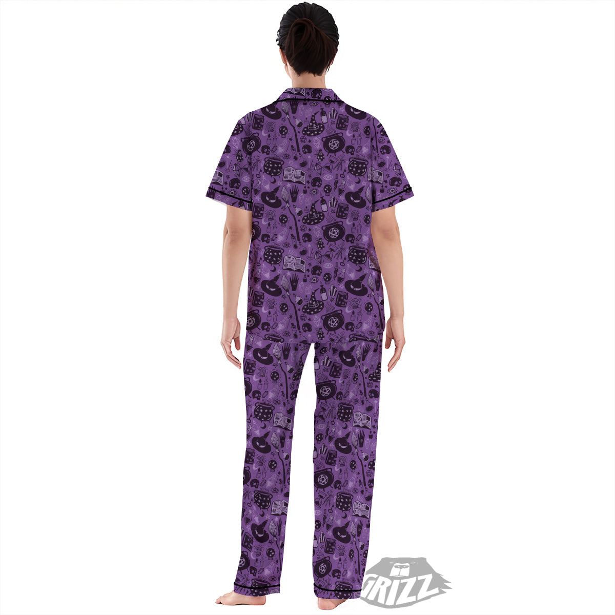 Wizard Magic Print Pattern Women's Pajamas Set-grizzshop