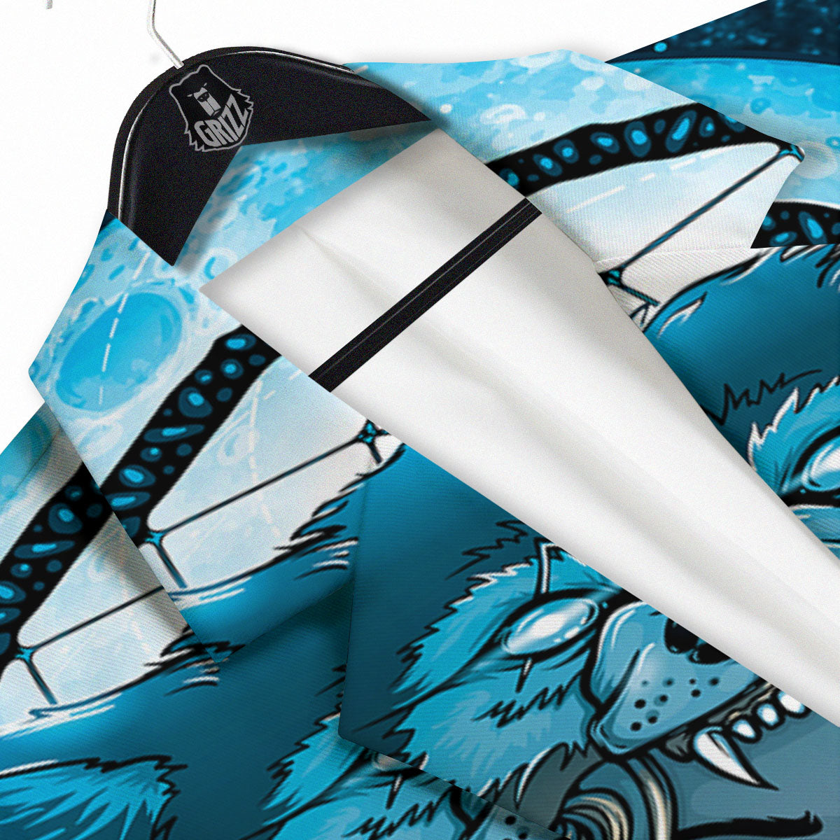 Wolf Girl Native American Print Men's Sport Coat-grizzshop