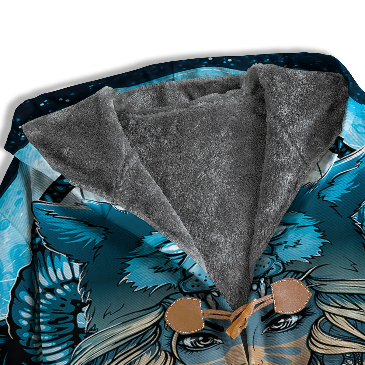 Wolf Girl Native American Print Men's Windbreaker Jacket-grizzshop