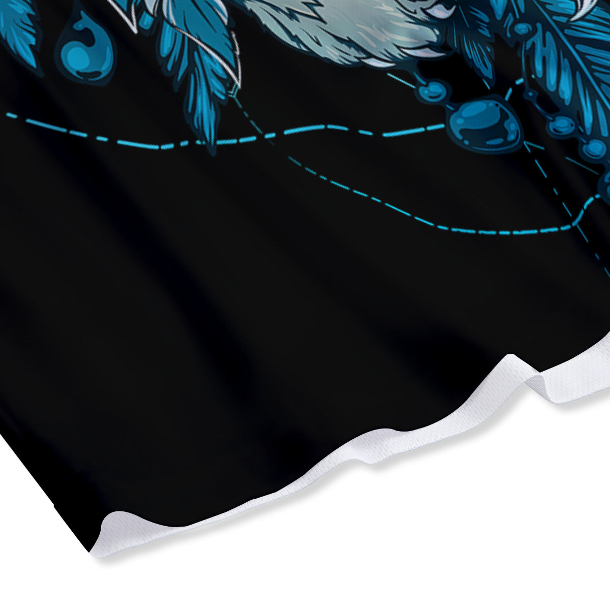 Wolf Girl Native American Print Mesh Shorts