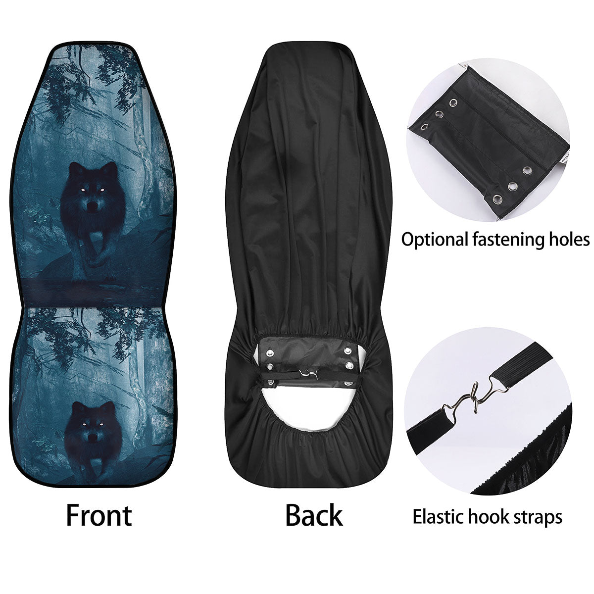 Wolf Jungle Print Car Seat Covers-grizzshop