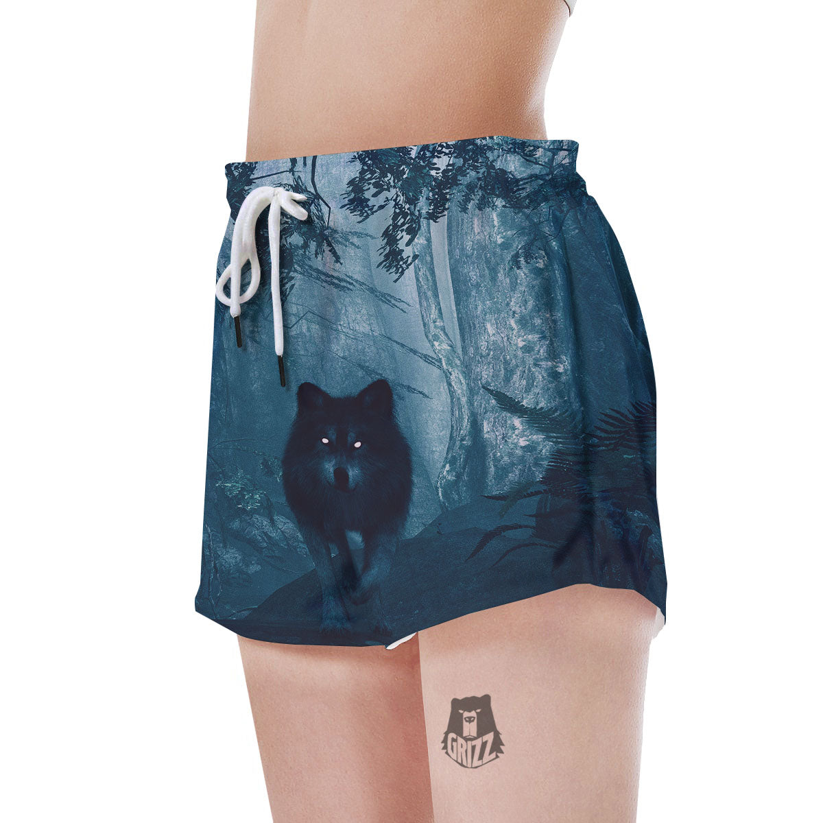 Wolf Jungle Print Women's Shorts-grizzshop