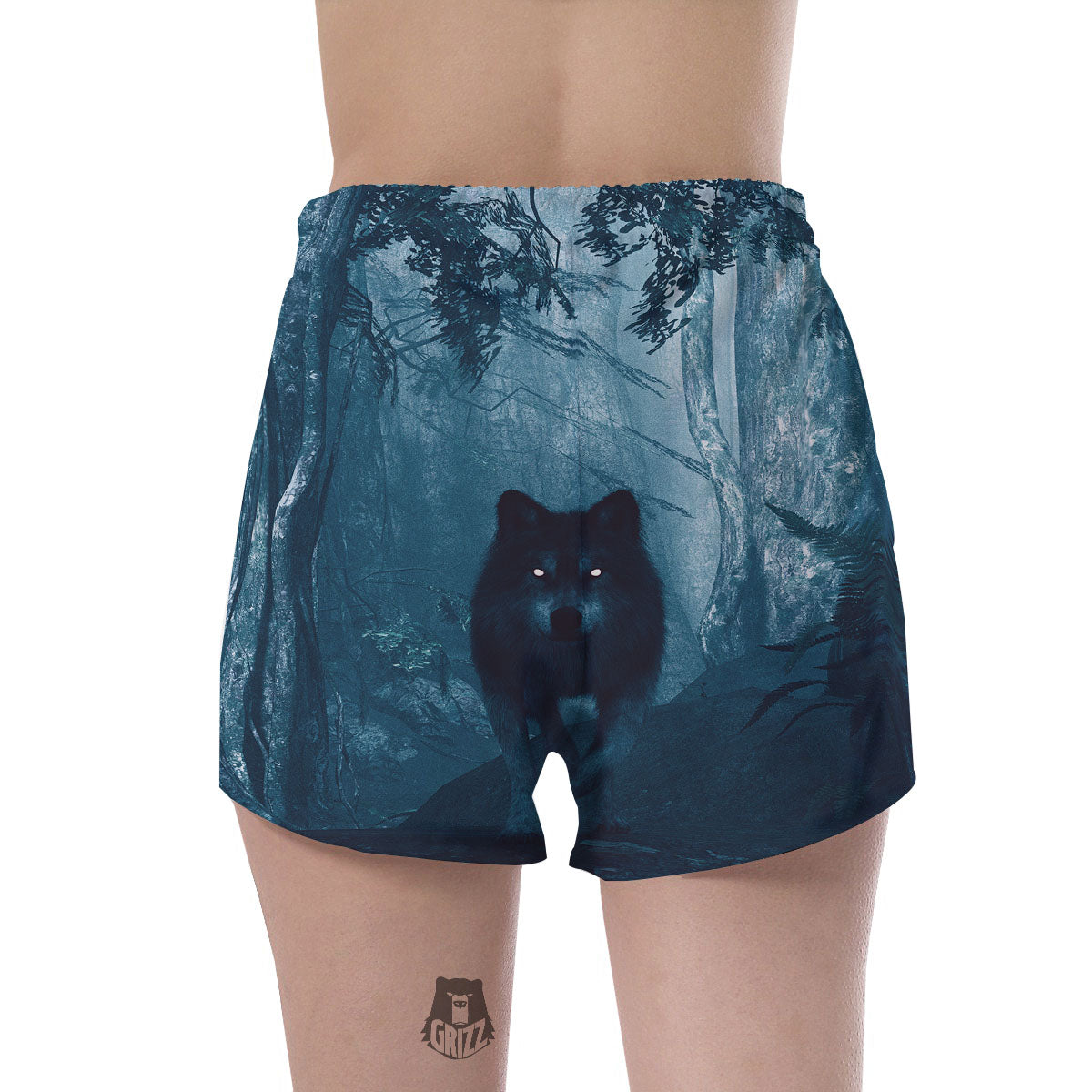 Wolf Jungle Print Women's Shorts-grizzshop