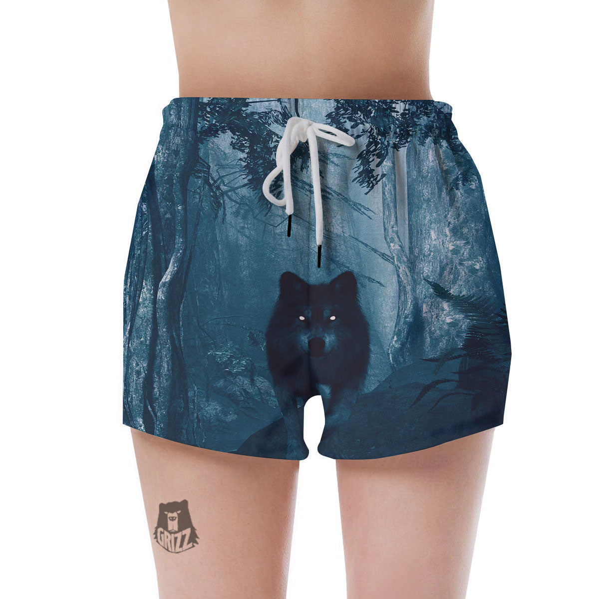 Wolf Jungle Print Women's Shorts-grizzshop