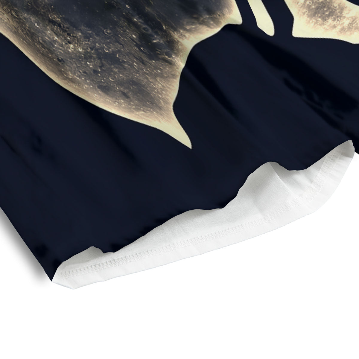 Wolf Moonlight Print Men's Athletic Shorts