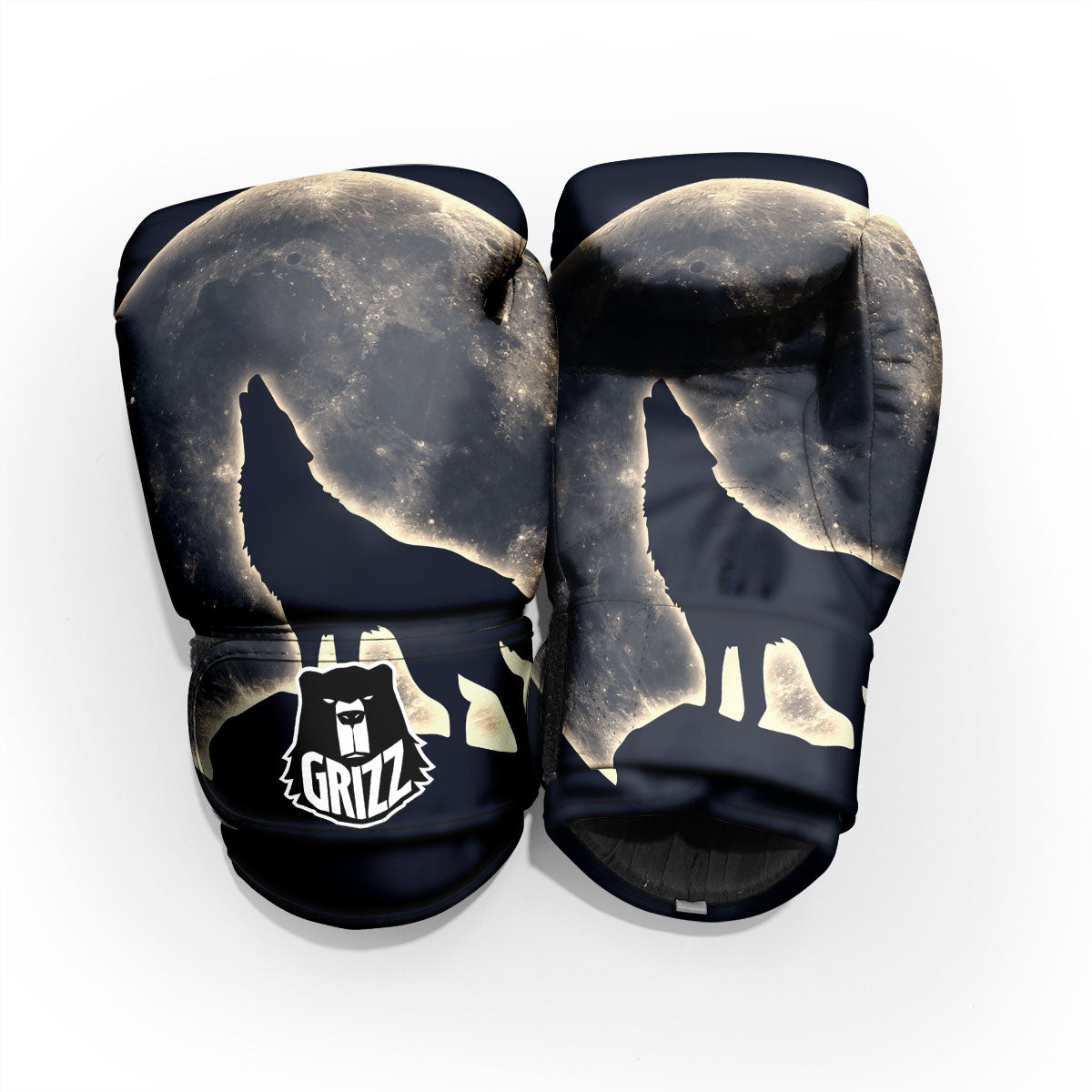 Wolf Moonlight Print Pro Boxing Glove