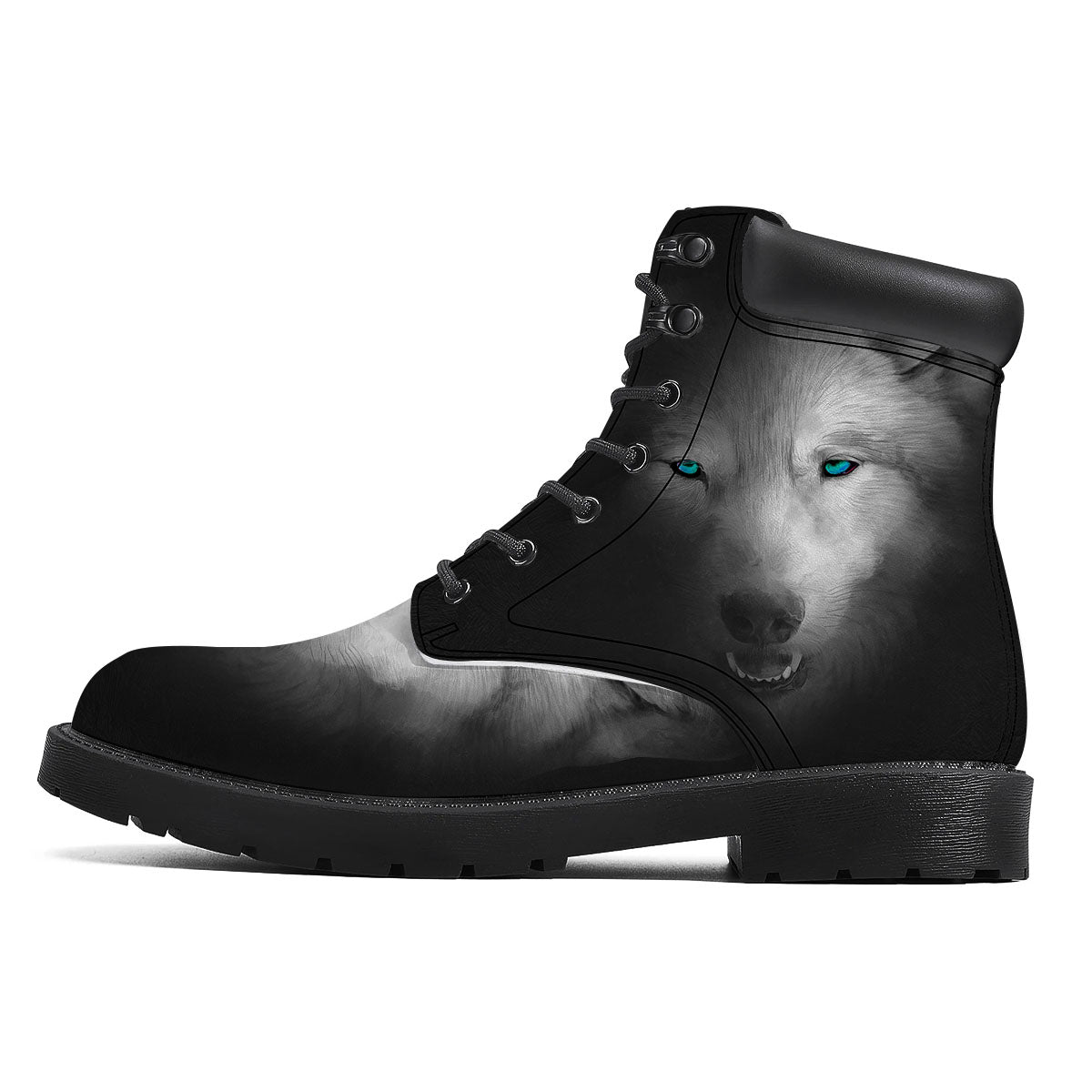 Wolf Painting Watercolor Print Boots-grizzshop