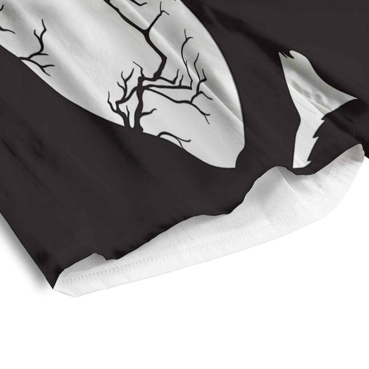 Wolf Spirit And Moon Print Men's Athletic Shorts