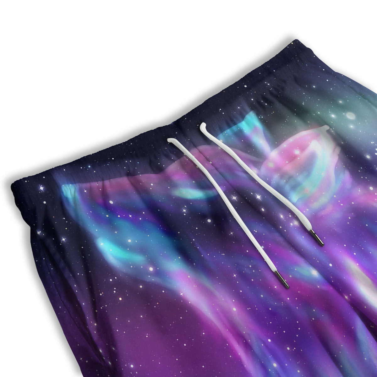 Wolf Spirit Aurora Howling Print Men's Athletic Shorts
