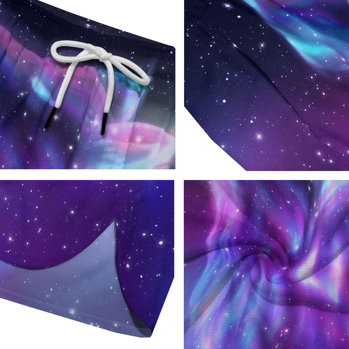 Wolf Spirit Aurora Howling Print Men's Running Shorts-grizzshop