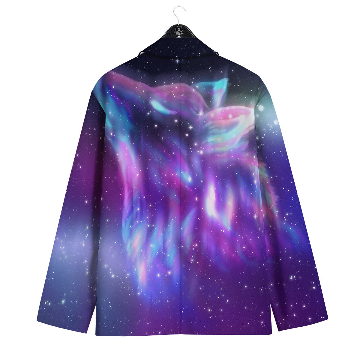 Wolf Spirit Aurora Howling Print Men's Sport Coat-grizzshop