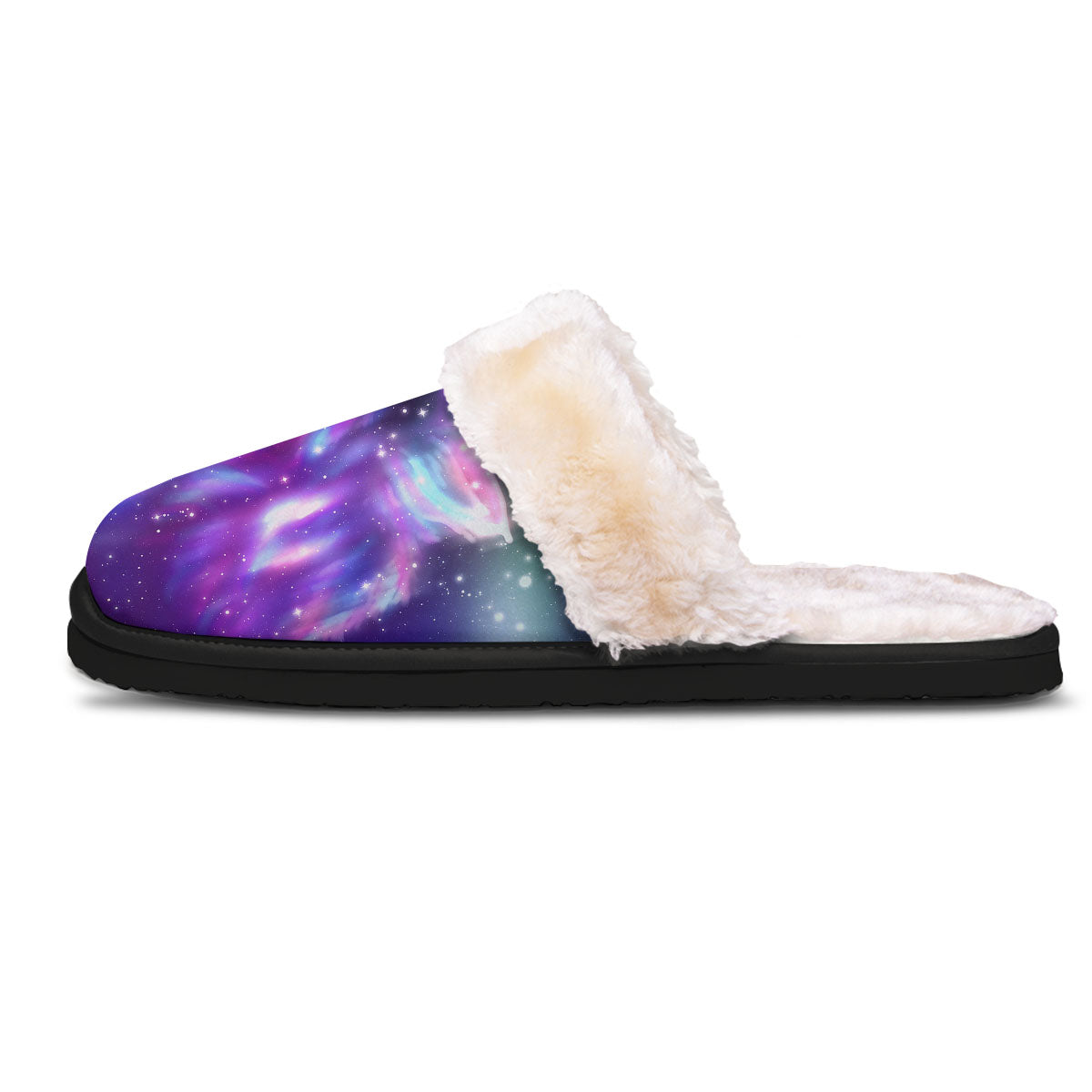 Wolf Spirit Aurora Howling Print Slippers-grizzshop
